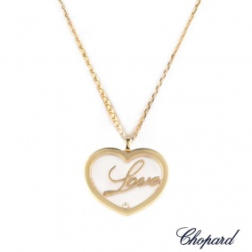 Chopard 18k Rose Gold Happy Diamonds Love Pendant 797615-5001